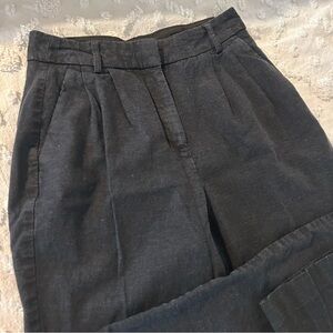 Express Women’s Charcoal Pleated Ankle Trousers Size 0